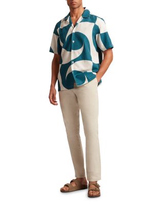 Roldan Short Sleeve Oversized Swirl Shirt