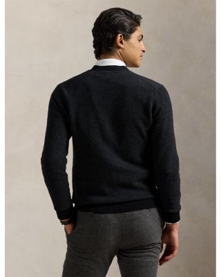 Herringbone Jacquard Wool Cardigan