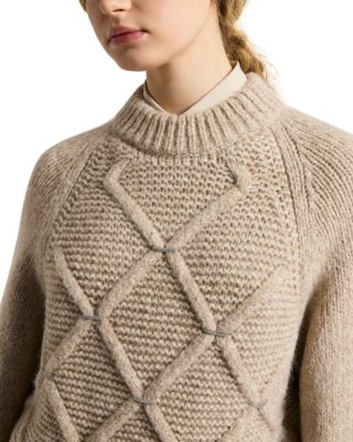 Three Quarter Sleeve Knitted Sweater