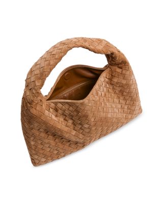 Hop Intrecciato Suede Shoulder Bag