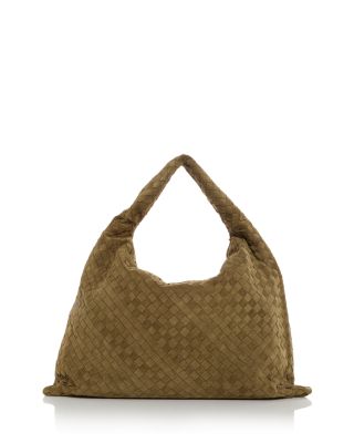 Intrecciato Suede Shoulder Bag