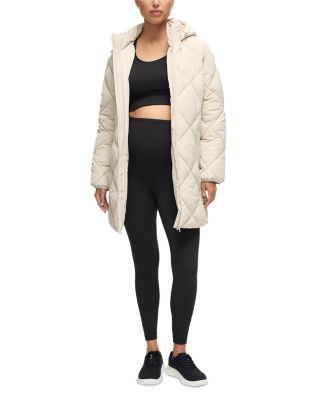Longline Puffer Maternity Coat