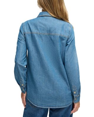Button Down Denim Maternity Shirt