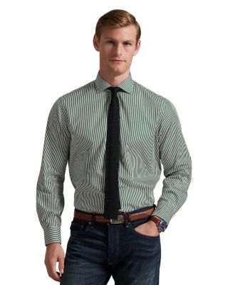 Classic Fit Striped Poplin Shirt