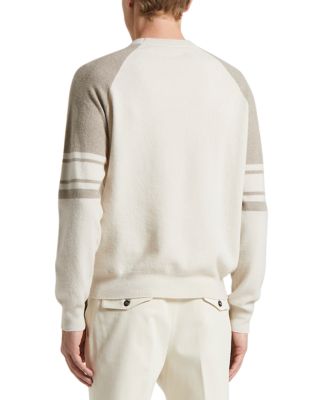 Wool and Cashmere Color Blocked Sweater