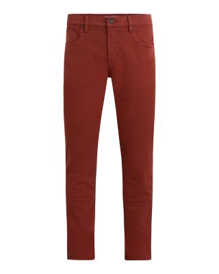 Blake Slim Straight Fit Jeans in Brick Red