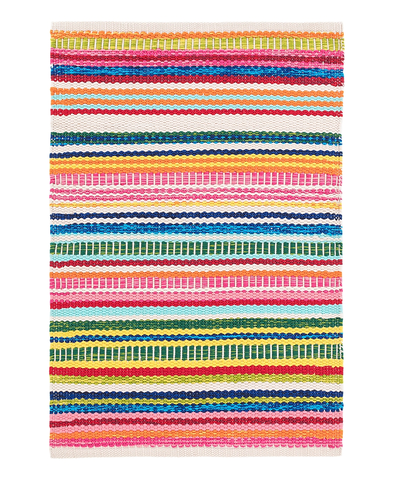 Dash & Albert By Annie Selke Dash Albert By Annie Selke Da1087 Bright Stripe Indoor/outdoor Area Rug, 4'0x6'0 In Multi