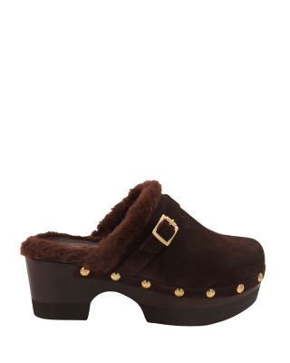 Women's Orla Faux Fur Lined Suede Clogs