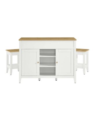  Garland Kitchen Island and Stool, Set of 3