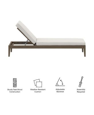 Northlake Outdoor Patio Teak Chaise Lounge