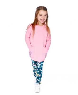 Girls' Super Soft Tunic Tee with Embroidered Pockets - Little Kid