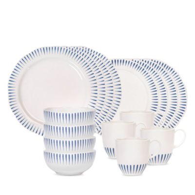 Sitio Stripe 16 Piece Dinnerware Set, Service for 4