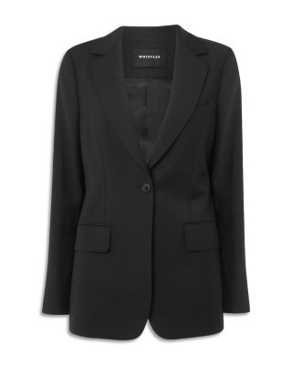 Single Breasted Wool Blend Blazer