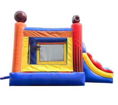 Inflatable Bounce House with Slide for Kids (Without Blower) - 18 x 12 x 14.5 Foot Backyard Inflatable Bouncy House - Built-In Bladder Water Misting System for Kids