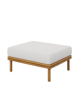 Wren Outdoor Patio Teak Wood Ottoman