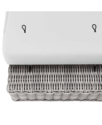  Conway Outdoor Patio Wicker Rattan Ottoman