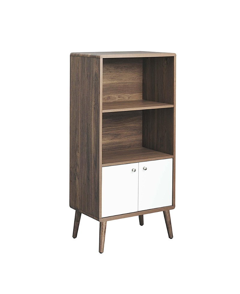 Modway Transmit Display Cabinet Bookshelf In Brown