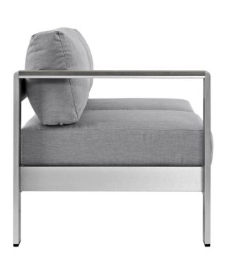 Shore Left-Arm Corner Sectional Outdoor Patio Aluminum Loveseat