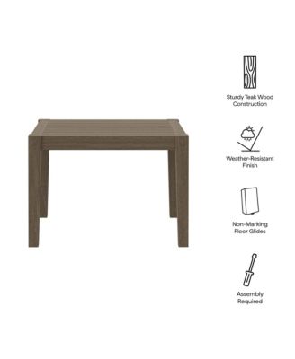 Northlake Square Outdoor Patio Teak Side Table