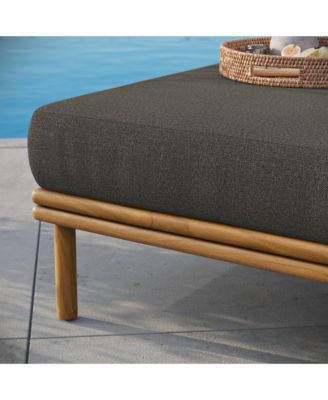 Wren Outdoor Patio Teak Wood Ottoman