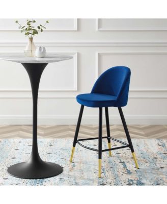 Cordial Performance Velvet Counter Stools, Set of 2