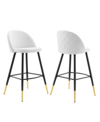 Cordial Performance Velvet Bar Stools, Set of 2