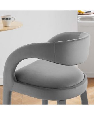 Pinnacle Performance Velvet Bar Stool, Set of 2