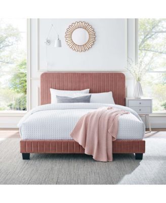 Celine Channel Tufted Performance Velvet Platform Bed