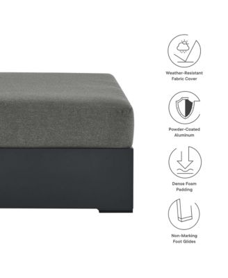 Tahoe Outdoor Patio Powder-Coated Aluminum Ottoman