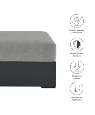 Tahoe Outdoor Patio Powder-Coated Aluminum Ottoman