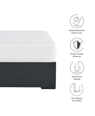 Tahoe Outdoor Patio Powder-Coated Aluminum Ottoman