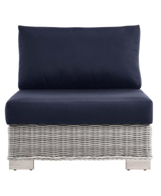 Conway Outdoor Patio Wicker Rattan Armless Chair