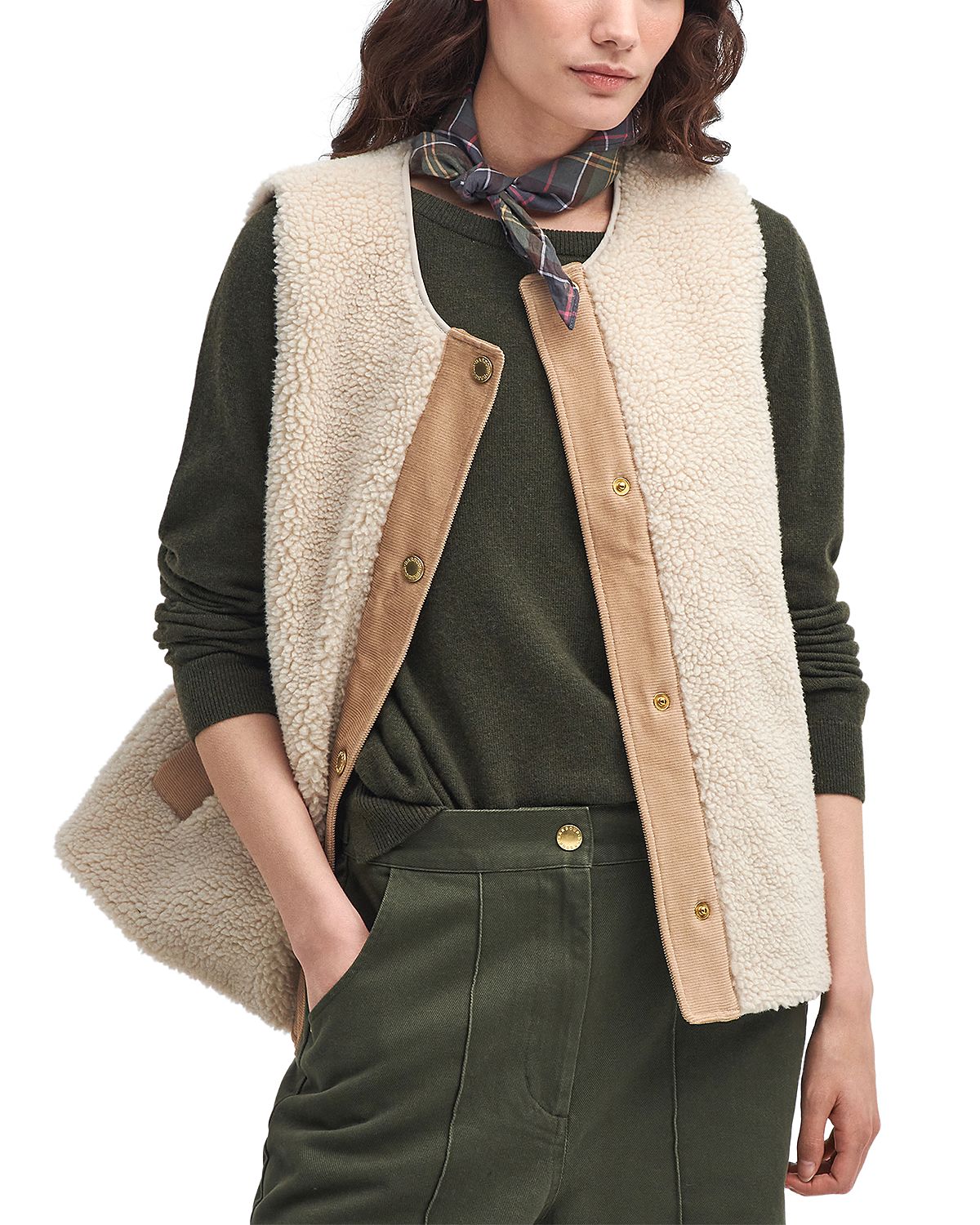 Barbour Dulsie Faux Fur Liner Vest