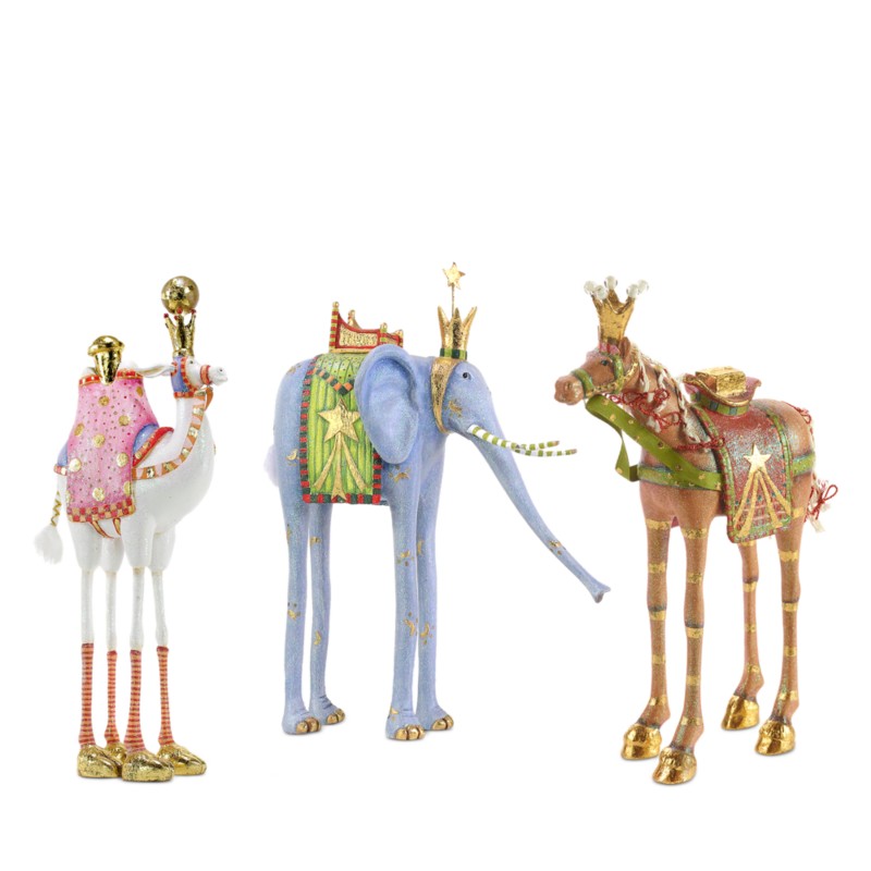 Mackenzie-childs Patience Brewster Nativity Magi Animal Figures, Set of 3