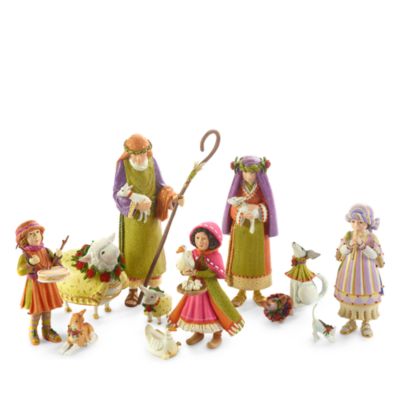 Patience Brewster Nativity Little Drummer Boy & Dog Figures, Set of 2