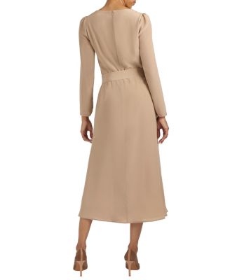 Piper Long Sleeve Cowl Neck Silk Dress
