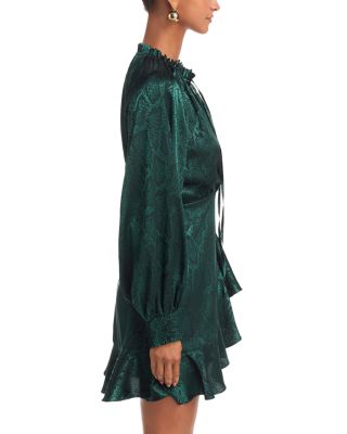 Ruffled Faux Wrap Dress - Exclusive