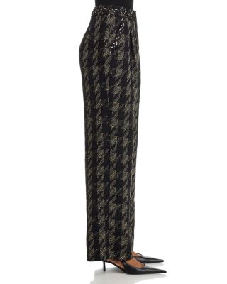 Metallic Tweed Wide Leg Pants - Exclusive