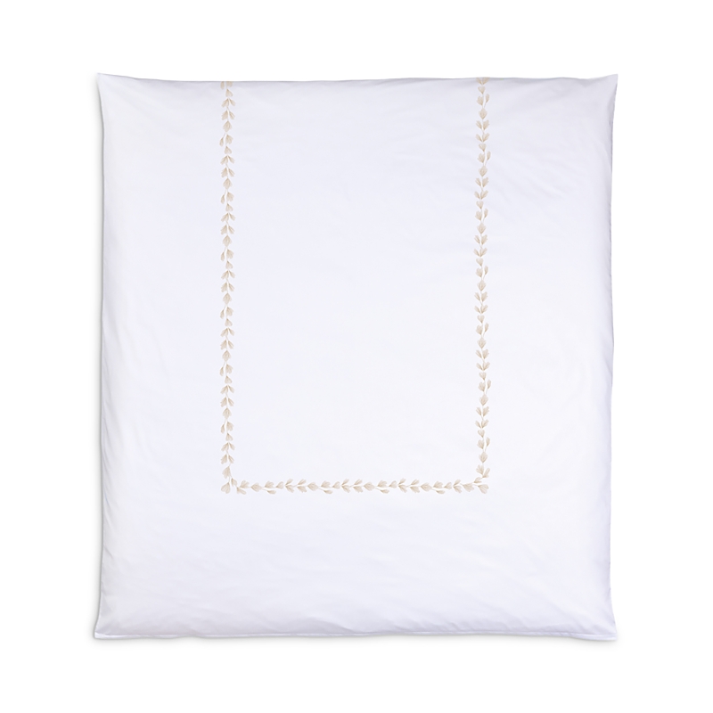 Christian Fischbacher Foglia Embroidered Sateen Duvet Cover, Queen
