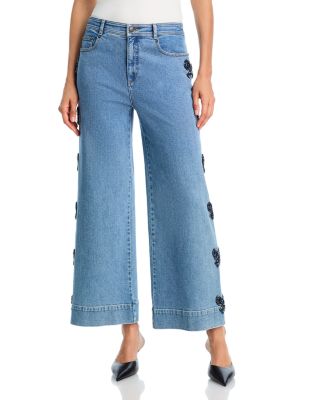 Rhinestone Bow Betsy High Rise Jeans in Blue Haze/Sapphire