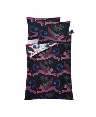 Lynx Navy Print Duvet Cover, Twin