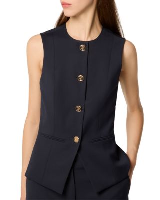 Fitted Sleeveless Blazer