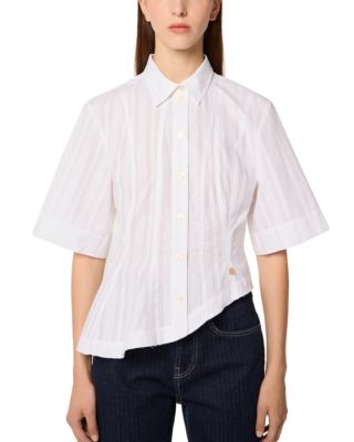 Shirt with Asymmetric Cutout
