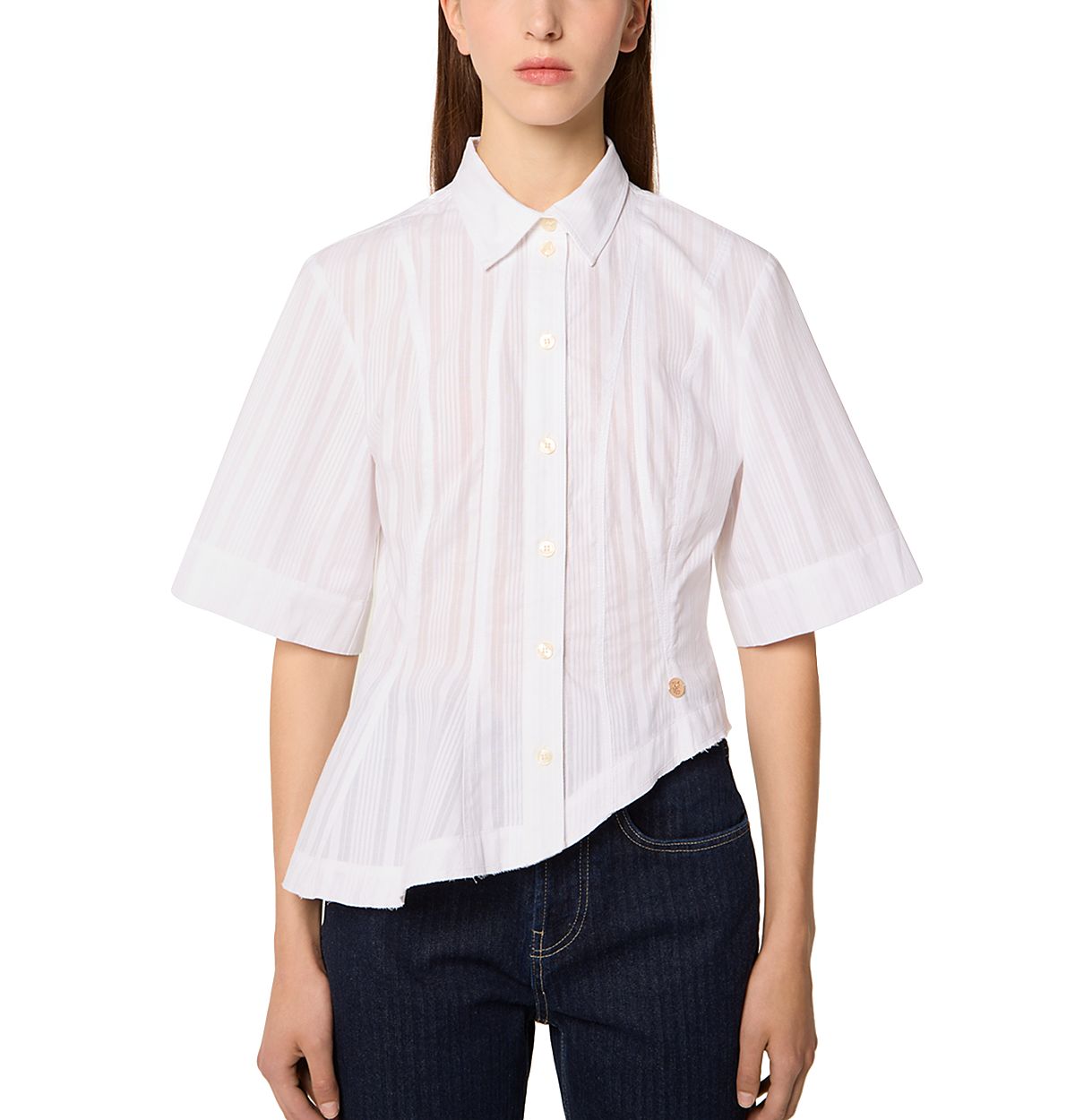 TRESSE Shirt with Asymmetric Cutout