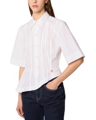 Shirt with Asymmetric Cutout