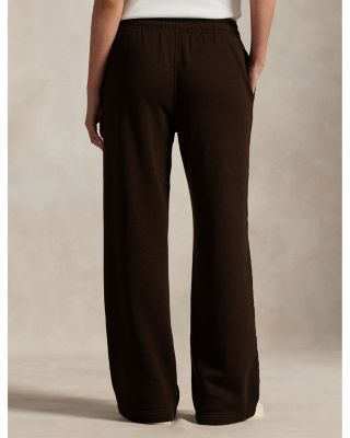 Drawstring Fleece Wide Leg Sweatpants