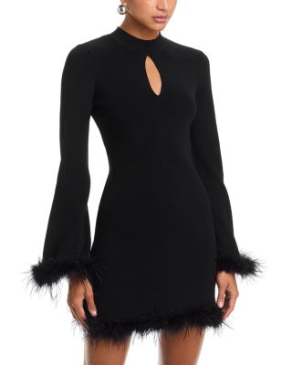 Carly Feather Trim Dress