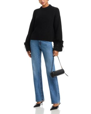 Pia Feather Trim Sweater