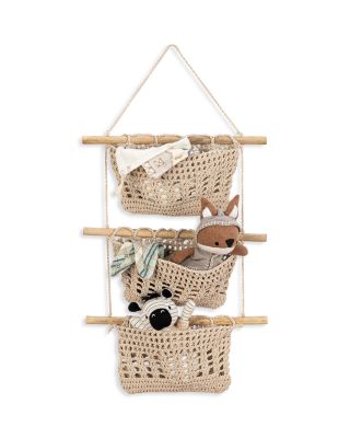 Charlie Farmhouse 3 Tier Toy Hanging Wall Storage