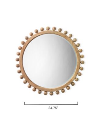 Brighton Round Wood Mirror